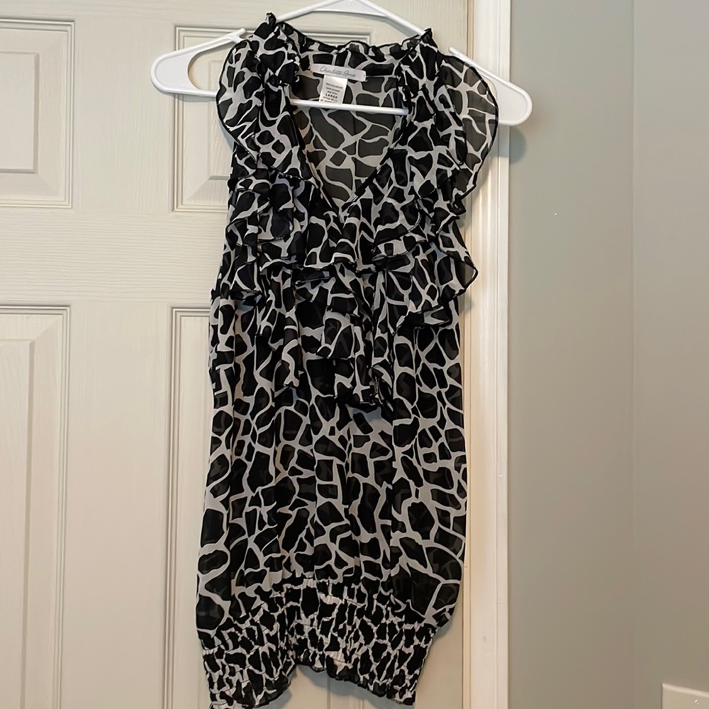 Sheer Sleeveless Blouse L